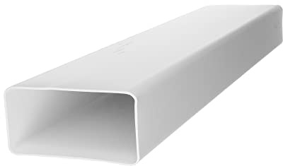 Vent Systems 110 x 55 mm, 1 m, a canale piatto, rettangolare, per il collegamento dei tubi, condotto di scarico o condotto dell'aria 11 x 5.5 cm – 100 cm