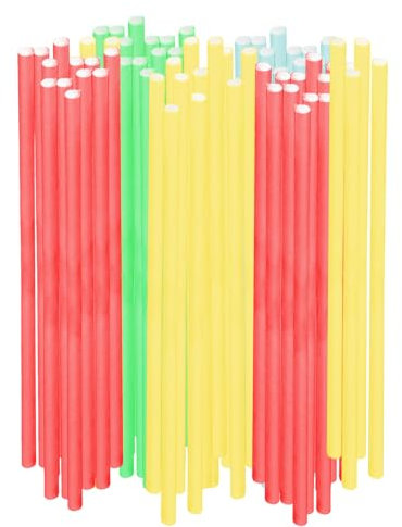 Confezione da 200 Cannucce di Carta, Cannucce di Cartone (Diametro 6 mm 19,7 cm), Cannucce usa e Getta, Adatte per Cocktail, Caffè e Feste, Long Drink (Colori misti)