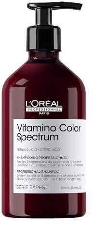 L'Oréal Professionnel Shampoo per Capelli Colorati, Colore Protetto e Vibrante, Arricchito con Acido Ferulico e Acido Citrico, Vitamino Color Spectrum, 500ml