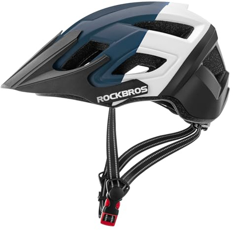ROCKBROS Fahrradhelm Sicherheitshelm Radhelm für Männer und Frauen Mountainbike und Straßenrad Zubehörteile Einheitsgröße 56-62 cm