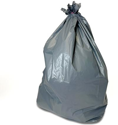 40x Super Heavy Duty Grey Refuse Sacks Bags Bin Rubbish Bags 90 liter