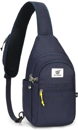 SKYSPER Axelväska RFID Stöldskydd Crossbody Väska Återvunnen Resa Cross Body Väska Axelrem Daypack