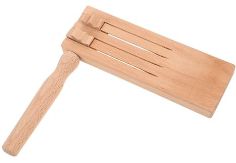 ADOCARN Crécelle à Cliquet Bois Traditionnel Instrument Musical pour Garçon Fille Matraca pour Événements Sportifs Et Fêtes