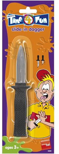 Smiffys Coltello con punta retrattile, argento 36 incartati singolarmente