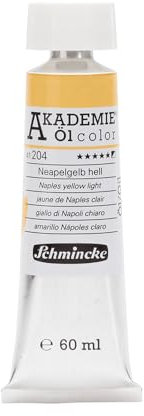 Schmincke – AKADEMIE® Öl color, feine Künstler-Ölfarben, Neapelgelb hell, 41 204 011, 60 ml Tube, höchst lichtecht, Ölmalerei