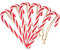 Naler 12pcs Christmas Candy Cane Ornaments Plastic Red and White Candy Cane Hanging Tree Wall Home Party Decorations