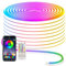 MMEEVT 15M Bande LED RGB Néon Flexible Bande LED Bande Flexible Télécommande Application IP67 Étanche Corde Lumineuse avec Synchronisation Musique pour Chambre Chambre et Décoration Extérieure