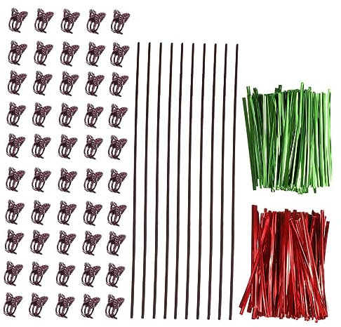 TINEASUR 1 Satz Orchideen-Clip Pflanzenpfähle Pflanzenclips Für Kletterpflanzen Pflanzenstützpfähle Blumenrankenclips Pflanzenpfahl Pflanzenstützclips Gartenpfähle Für Pflanzen Plastik