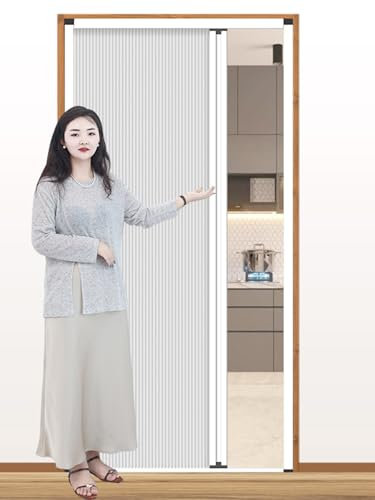 Schiebetür Falttür innentüren Interne Falttüren Akkordeon Tür Benutzerdefinierte Größe, Weiße Ziehharmonika Türen Für Bad, Dusche, Schrank, Küche, Vorratskammer Mit Griff & Schloss(H 190cm,W 60cm)