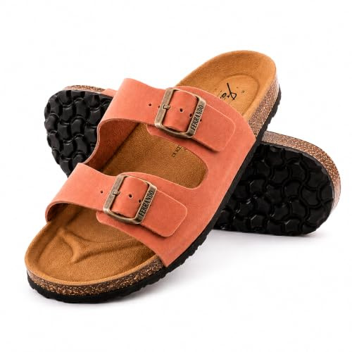 Sandalias Hombre de Piel Anchas con Plantilla Anatómica de Corcho Natural | Sandalias de piel auténtica para hombre con horma ancha, plantilla anatómica de corcho natural y fabricación española.