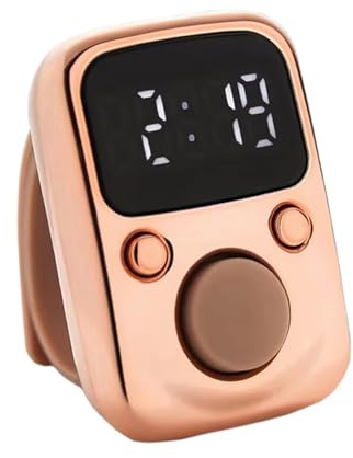 Generisk handräknare – clicker – 3,3 x 2,5 cm vattentät smart pitch | LED-display handhållen digital räknare med fingerringdesign för sportevenemang repetitioner Tally School Fitness
