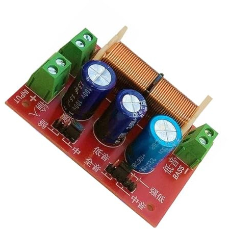 Distribuidor divisor de frecuencia de altavoces de 400 W para mejorar los agudos y graves indicadores LED de sonido ajustables