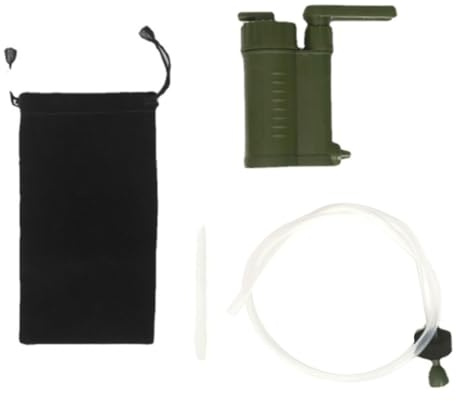 Buhdjfnke Pompa Filtro per Acqua Portatile per Esterno USA Ad Alto Flusso, Leggero, Ideale per la Sopravvivenza Prevenzione delle Crisi Set di Filtri per L'Acqua Esterna