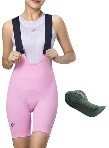 LAMEDA Culotte Ciclismo Mujer Verano Protección Solar Pantalones Cortos para Bicicleta de Carretera Transpirable Amortiguación Rose-S