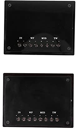 Divisor de Frecuencia, 3 Vías, 300W, Negro, Pack 2 - Sonido Potente y Claro, Carcasa ABS con Disipación de Calor, para Coche