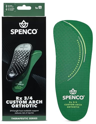 Spenco Rx Orthotic Arch Support 3/4 Length Shoe Insoles, Women's 5-6.5