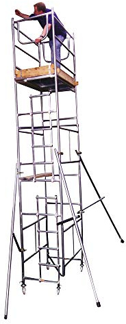 Toptower Classic 6.5m (Working Height) 4' x 2'6 Base Size DIY Scaffold Tower Comprehensive Kit Incl. Castors -