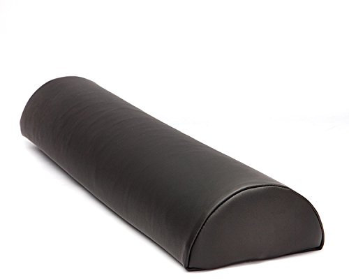WellTouch Lagerungsrolle halbrund | Knierolle für Massageliegen | Lagerungskissen für Massage & Therapie | Kniehalbrolle in Größe S: 65 x 15 x 7,5 cm (Schwarz)