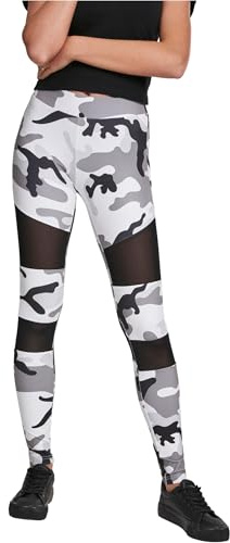Urban Classics Damleggings, camo tech meshleggings, sportbyxor för kvinnor i kamouflageutseende finns i många färgvarianter, storlekar XS – 5XL
