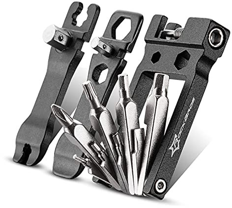 ROCKBROS Fahrrad Multifunktionswerkzeug 20-in-1 Multitools Faltbare Reparatur Werkzeug Set aus Edelstahl