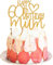 Happy 60th Birthday Mum Cake Topper - Happy Mothers Birthday Party Decorations Gold Glitter 60th Birthday Cake Decoration