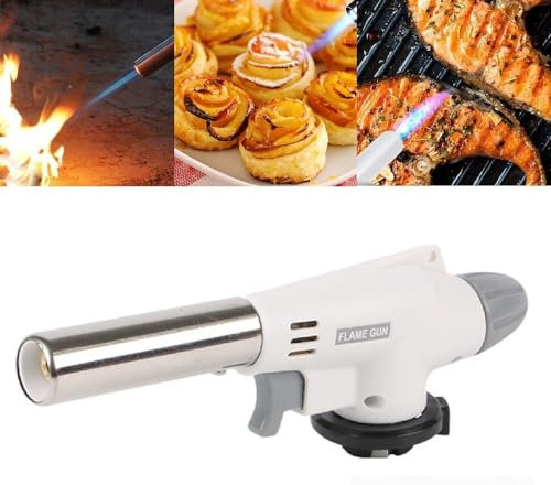 Cannello da cucina a gas butano, fiamma regolabile, accensione automatica a gas, torcia a gas butano, per cucinare cucina, chef, saldatura, cibo, gioiellieri