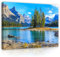 Bilder Landschaft Berge Natur Wald Bach 60x40 cm - Modern Leinwandbild Groß XXL Wohnzimmer Schlafzimmer Wandbild Kunstdruck Wandbilder Canvas Desing Wand Bild auf Leinwand Aufhängefertig