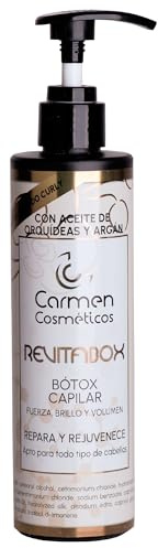 Revitabox Reparador Capilar 250ml. Tratamiento cabello dañado. Fortalece, Hidrata y Nutre. Con aceite de Argán y Orquideas.