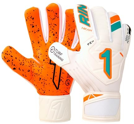 Rinat Guante de Portero Nkam Training, Blanco/Verde Aqua, Unisex Adulto