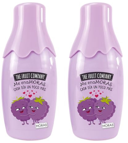 The Fruit Company Eau de Toilette Moras – Fragancia Frutal Dulce con Violeta – Vaporizador Spray con Aloe Vera – Pack 2 x 40 ml (Frescor Diario y Aroma Intenso)