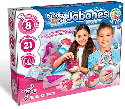 Science4you Fábrica de Jabones - Juguete Científico y Educativo, Regalo Ideal, 8 Experimentos para Niños 6 7 8 9 10+ Años