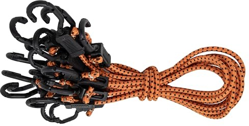 Kotap MABC-32 All- Purpose Adjustable Bungee Cords with Hooks, 32-Inch, Orange/Black, 10 Count