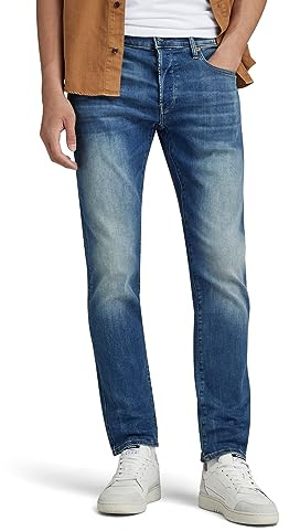 G-STAR 3301 Slim Jeans, Jeans Uomo, Blu (Vintage Medium Aged 51001-8968-2965), 30W / 30L