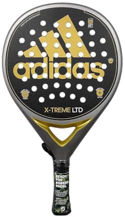 Adidas X-Treme - Pala de Padel para Hombre y Mujer. En Color Dorado/Negro. Raqueta de Pádel para Jugadores de Nivel Avanzado. Fabricada en Carbono y Goma Eva.