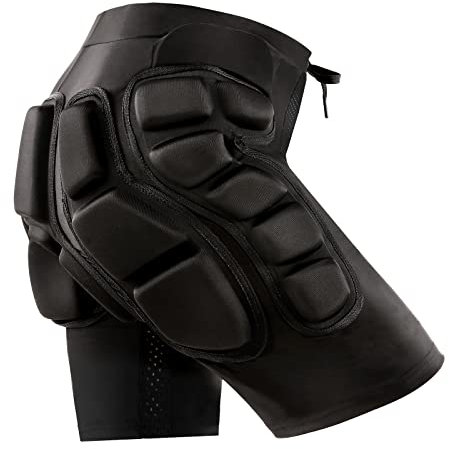 Relaxyee Protektorhose Herren Damen, 3D-Schutz Gepolsterte Kurze Hose für Snowboarding, Skaten und Skifahren, Eva Pad Protektor Hüftschutzausrüstung Shorts für Hüfte, Po und Steißbein
