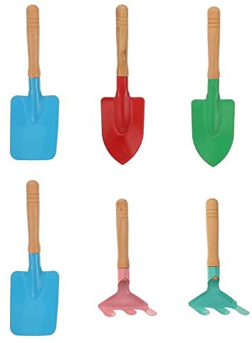 Veemoon 6 Stück Gartengeräte Spielzeug Sandschaufeln Für Kinder Gartenkelle Kindergartengeräte Mini-Gartengeräte Mini-Gartengeräte Kinderschaufeln Sandschaufel Gartengeräte Für