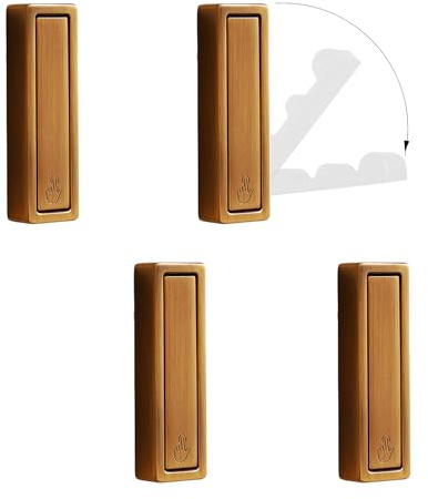 XSGTZMJ 4PCS Folding Coat Hooks, Heavy Duty Wall Hooks Made of Zinc Alloy with Fixing Accessories, Foldable Wall Hooks for Hanging Clothes, Keys, Towels (Bronze)
