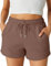 ROSS CAMP Kurze Hose Damen – Shorts Damen Sommer, Kurze Sporthose Laufshorts, Trainingshose Women Hosen Kurz Laufhose (Taupe, 2XL)