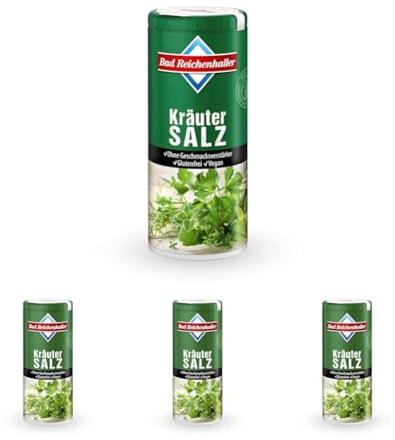 Bad Reichenhaller Kräuter Salz, 90g (Packung mit 4)