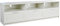Home Source TV Media Entertainment Cabinet, 3 Storage Drawers, 3 Shelves, White, 180cm