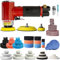 EUMAYES Mini Poliermaschine, 25mm 50mm 75mm Druckluft Exzenterschleifer Kleine Druckluftschleifer Polierer Mit Schleifpapier Polierschwämme Polierpad Polierschleifmaschine Set ​zum Polieren Schleifen