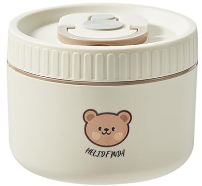 Duyeuau Récipient alimentaire thermique robuste en acier inoxydable avec couvercle anti-fuite et poignée portable pour bureau ou école