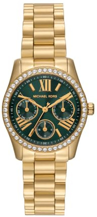 Michael Kors Lexington Damen 33MM Goldfarbene Edelstahl Uhr, MK4924