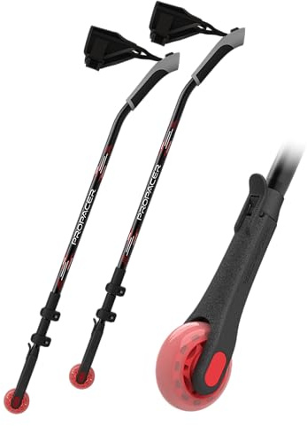 ProPACER 2nd Generation Push & Pull Walking Poles – Stable, Smooth & Easy to Use, Gentle Support for Everyday Pavement Walking (Urban Silent Wheel)