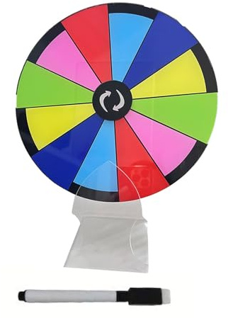 AOOOWER Tavolo Premio Girare Piatto Fortune Ruota Rotante Gioco Fortunato Disegni Rotanti Cancellabile Riutilizzabile Fortune Cancellabile Riutilizzabile Ruota Festa Girare Piatto