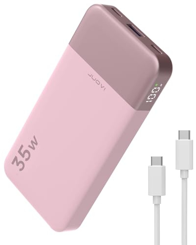 Portable Power Bank 10000mAh 35W Fast Charging Portable Charge with PD 3.0 + QC 4.0 Technology, 2 Type-C Input and Output,1 USB-A Output, Battery Pack Compatible for iPhone Galaxy iPad