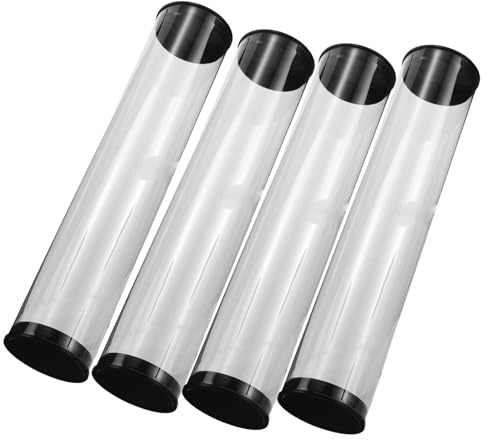 TOYANDONA Contenitore Trasparente per Palline da Golf in Plastica, Tubo Cilindrico Portatile con Coperchio, Custodia Antiscivolo per 5 Palline, Protezione Durevole per Golfisti