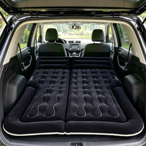 Eooqi Inflatable Car Air Mattress for SUV, Sedan, Truck & Minivan, Back Seat Car Bed for Car Camping & Travel, Portable Mattress with earplugs, Window Screens, Eye Mask & Storage Bags