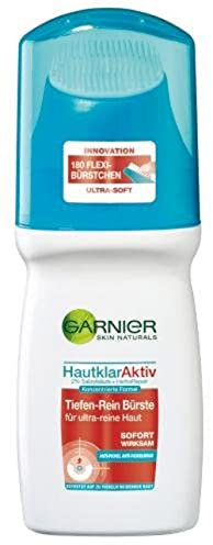 Garnier, Aktiv Tiefen-Rein Bürste, Gesichtsreinigungsbürste mit Salicylsäure, wirkt gegen Pickel, Hautklar, 1 x 150 ml, Packaging may vary