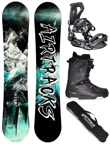 Airtracks Snowboard Set Tavola Under Zero Rocker Wide Uomo 159 - Attacchi Master - Scarponi Strong ATOP 44 - SB Bag